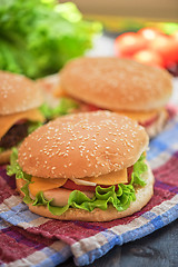 Image showing home made burgers