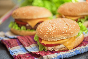 Image showing home made burgers