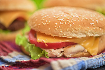 Image showing home made burgers