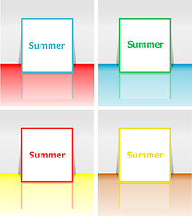 Image showing Hello summer poster. summer background. Effects poster, frame. Happy holidays card, happy vacation card. Enjoy your summer.