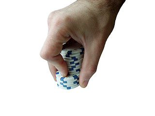 Image showing hand with casino chips