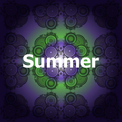 Image showing Summer word on abstract grunge background