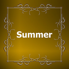 Image showing Elements for Summer calligraphic designs. Vintage ornaments. All for Summer holidays