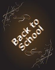 Image showing Back to School Calligraphic Designs, Retro Style Elements, Vintage Ornaments