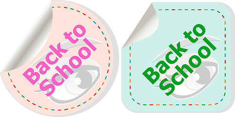 Image showing Back to school icon. Internet button. Education concept