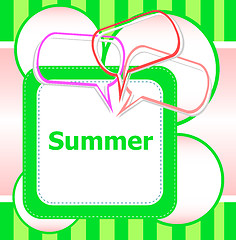 Image showing poster Hello summer time and abstract speech bubbles set