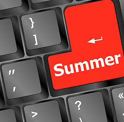 Image showing Button SUMMER on computer keyboard