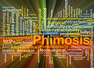 Image showing Phimosis background concept glowing