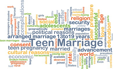 Image showing Teen marriage background concept