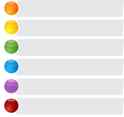 Image showing Six Blank business diagram bullet liet illustration