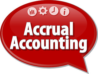 Image showing Accrual accounting Business term speech bubble illustration