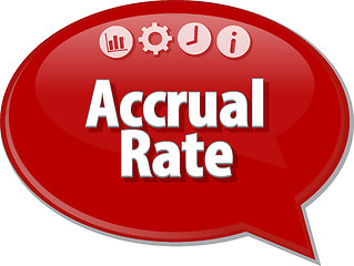 Image showing Accrual rate Business term speech bubble illustration