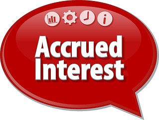 Image showing Accrued Interest Business term speech bubble illustration