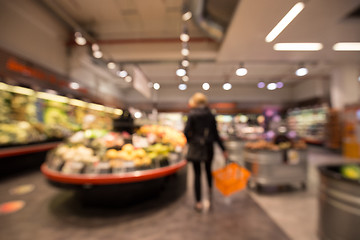 Image showing Supermarket shopping