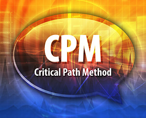 Image showing CPM acronym word speech bubble illustration