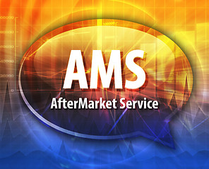 Image showing AMS acronym word speech bubble illustration