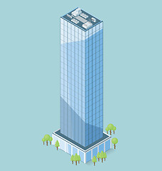 Image showing Vector 3d Flat Isometric Office Building