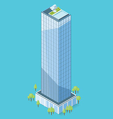 Image showing Vector 3d Flat Isometric Office Building