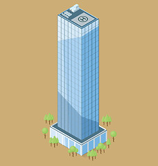 Image showing Vector 3d Flat Isometric Office Building