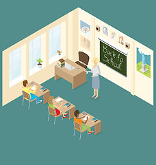 Image showing Vector 3d Flat Isometric With Education Concept