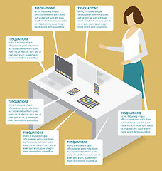 Image showing Vector 3d Flat Isometric Gadget Presentation