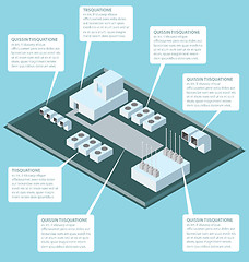 Image showing Vector 3d Flat Isometric Roof With Conditioners