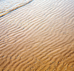 Image showing dune morocco in africa brown coastline wet sand beach near atlan