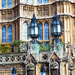 Image showing old in london  historical    parliament glass  window    structu