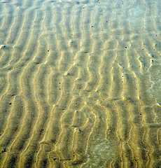 Image showing morocco in africa brown coastline wet sand beach near atlantic o