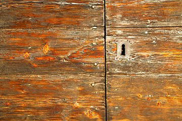 Image showing abstract  house  door     in italy  lombardy   column  the red r