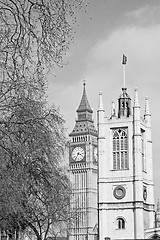 Image showing london big ben and historical old construction england  aged cit