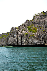 Image showing   blue lagoon  stone in   phangan  bay abstract   south china se