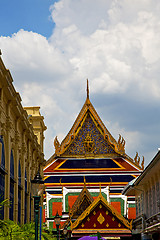 Image showing  thailand asia   in  bangkok rain  temple abstract street lamp