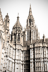 Image showing old in london  historical    parliament glass  window    structu