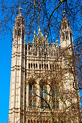 Image showing in london old    parliament     structure and sky