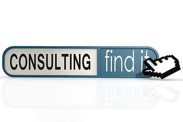 Image showing Consulting word on the blue find it banner