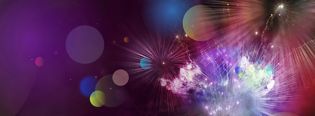 Image showing bright multicolor fireworks