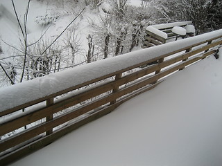 Image showing Fence with snow, Norway