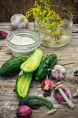 Image showing salted cucumber