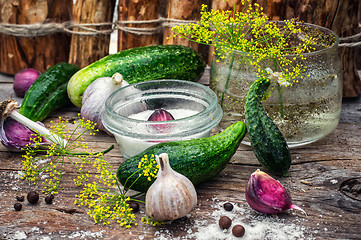 Image showing salted cucumber