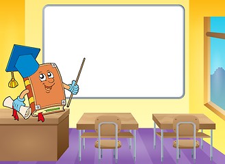 Image showing Book teacher by whiteboard
