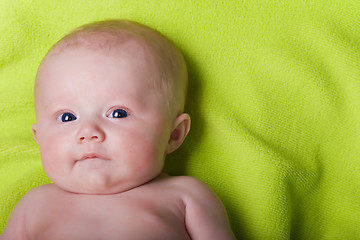 Image showing Newborn blue eyes