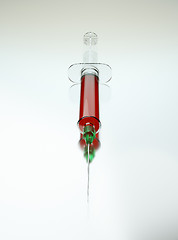 Image showing Close-up of Medical syringe with drugs for injection