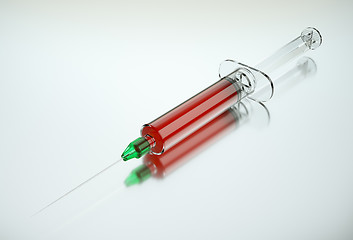 Image showing Close up of Medical squirt or syringe 