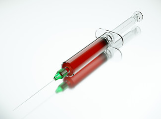 Image showing Medical syringe or squirt ready for injection