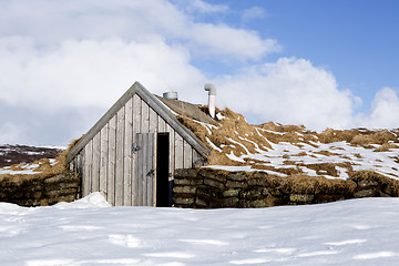 Image showing Tiny hut in Iceland