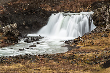 Image showing Beautiful waterfall in a long time exposure