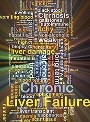 Image showing Chronic liver failure background concept glowing