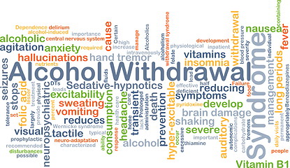 Image showing Alcohol withdrawal syndrome background concept