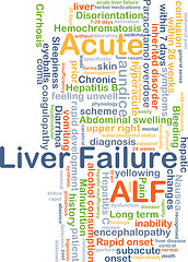 Image showing Acute liver failure ALF background concept